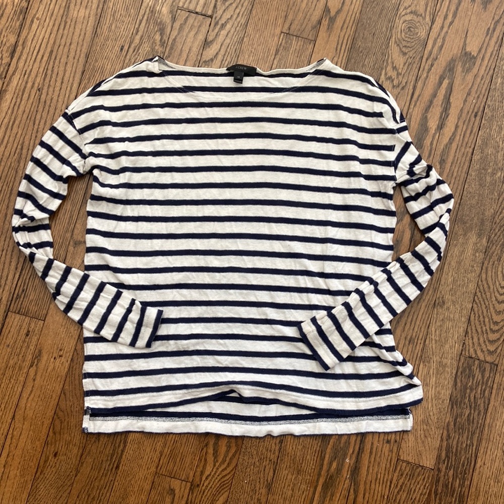 J Crew Striped Crewneck